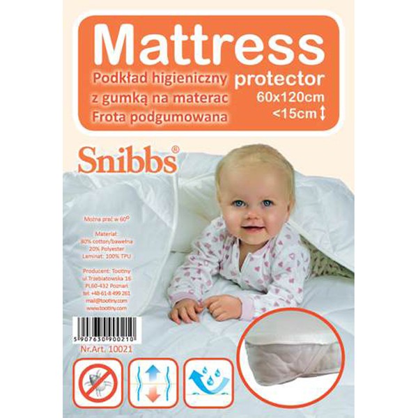 SNIBBS Podkład higieniczny Mattress frotte z gumką na materac 60x120cm